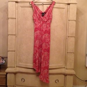 Red paisley dress