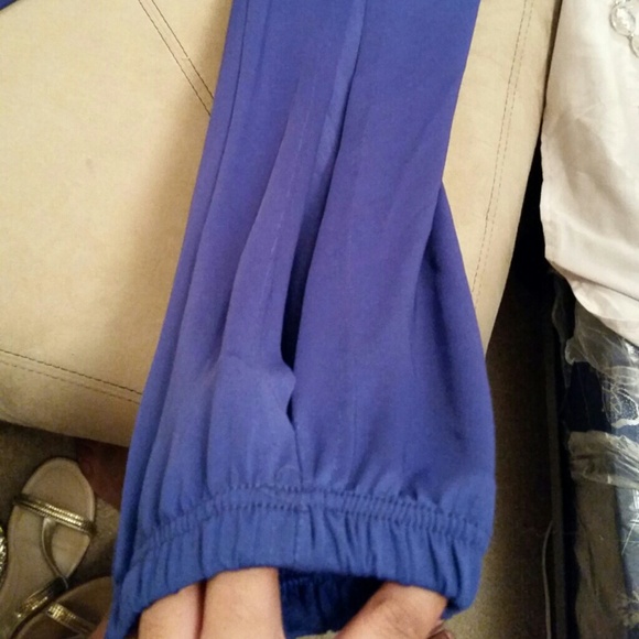 2 listing for $25 Blue Halter open harem Jumpsuit - Picture 2 of 4