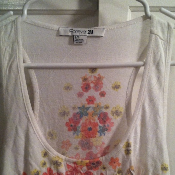 Floral Ruffled Racerback - Picture 2 of 2