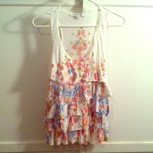 Floral Ruffled Racerback