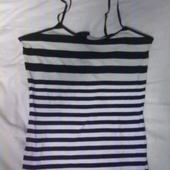 green black and white striped cami - Picture 1 of 1