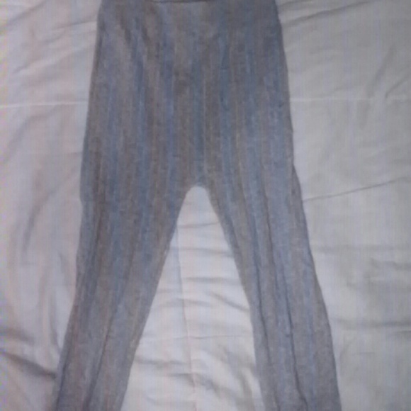 gray ribbed long yoga pant - Picture 1 of 1