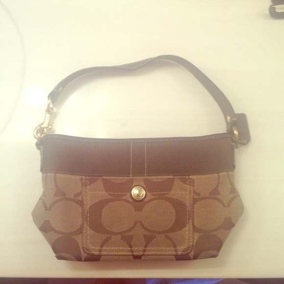Small brown coach purse