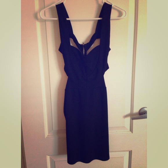 Black cut-out dress