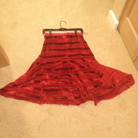 SOLD - Louis Vuitton Velvet Silk Skirt. Runway