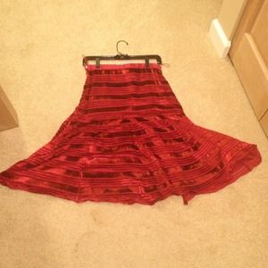 SOLD - Louis Vuitton Velvet Silk Skirt. Runway