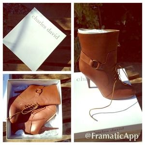 🍂Charles David: Leather Booties NEW!