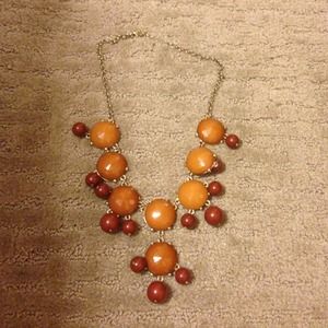 Golden brown bubble necklace
