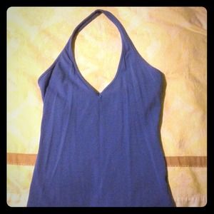 Blue summer shelf bra halter