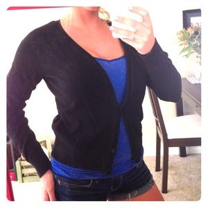 Black cardigan