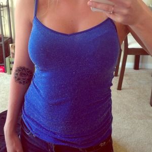 Flashy blue tank top