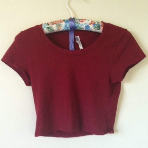 Maroon Crop Top