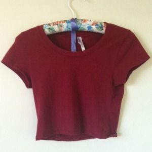 Maroon Crop Top