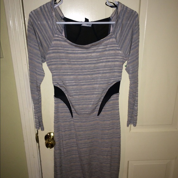 Bebe dress with sheer panels