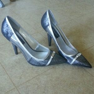 Baby Phat Metallic Blue Heels