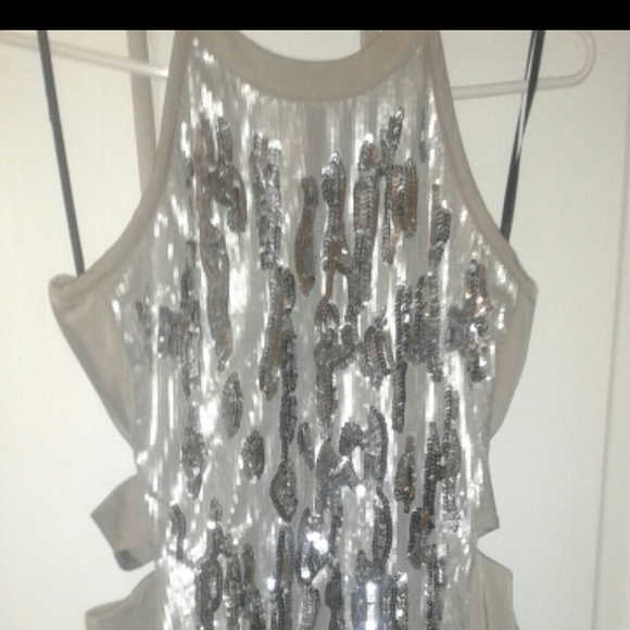Bebe embellished dress cut out