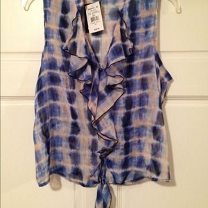 Sheer Button Up Tank - NWT