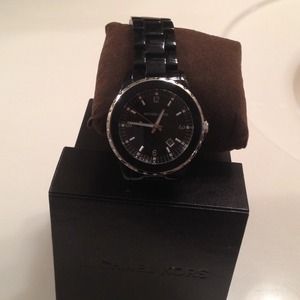 Black Michael Kors ceramic watch. Retails $180.