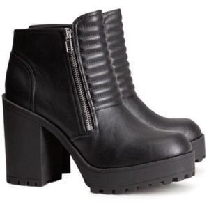 Black platform boots