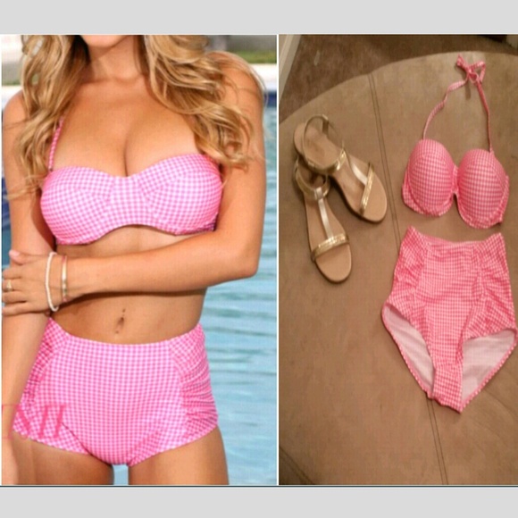 2 listings for $25 Checker PushUp HighWaist bikini - Picture 1 of 1