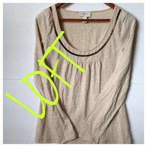 Ann Taylor Loft Beaded Top