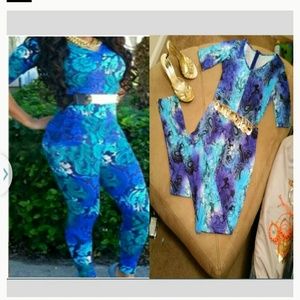 BUNDLE @lisadagons1 dress & Blue Floral Jumpsuit