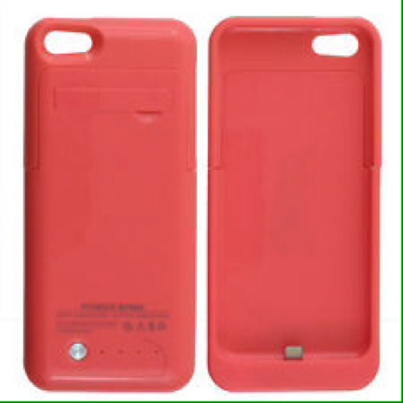 iPhone 5c case charger (pink)