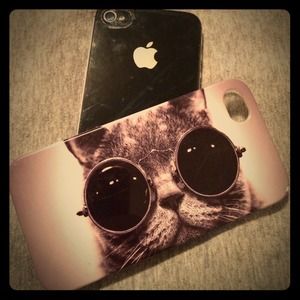 Retro cat iPhone 4s case