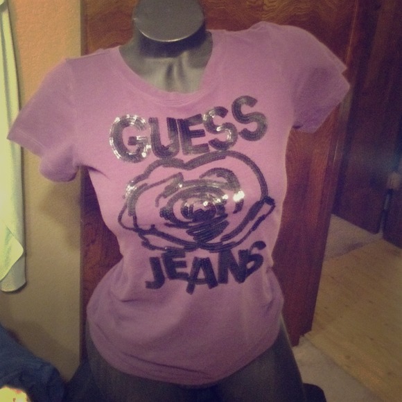 Purple guess original shirt