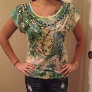 Cool graphic tie dye shirt