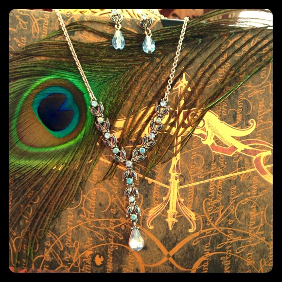 VINTAGE ⚜️Blue Rhinestone Set