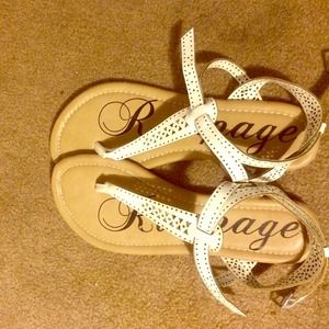 Rampage white sandals.
