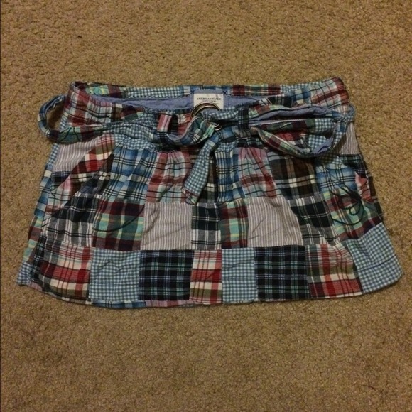 American Eagle Plaid Madras Skirt