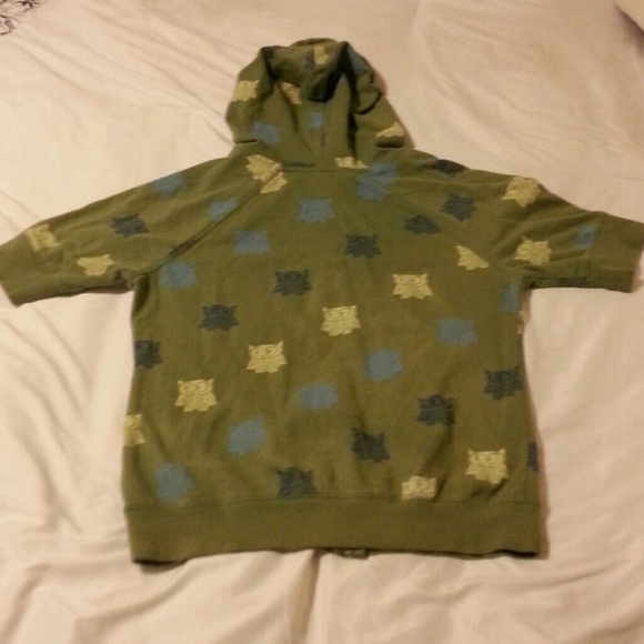 Army green quarter sleeve lightweight sweater - Picture 4 of 4