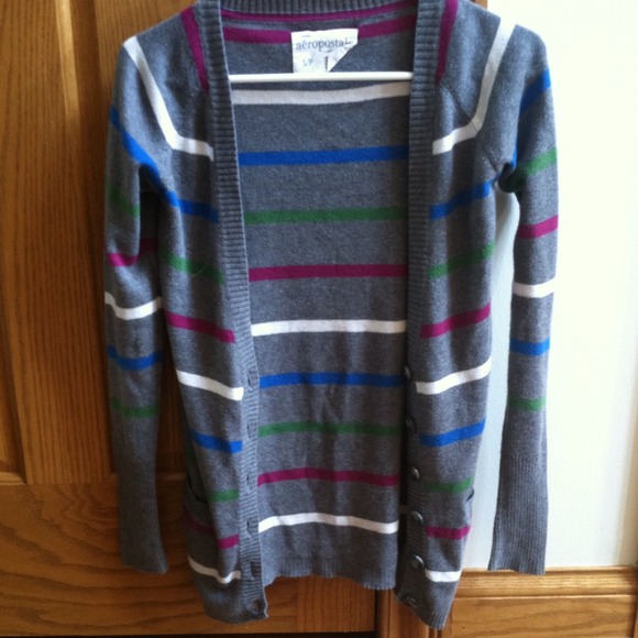 Aeropostale✨ Striped Colorful Long Cardigan