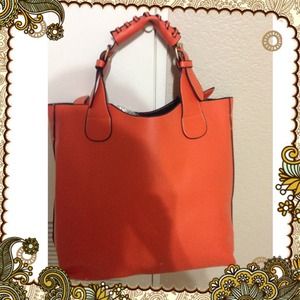 **Sold **Super Cute Orange Summer Tote!