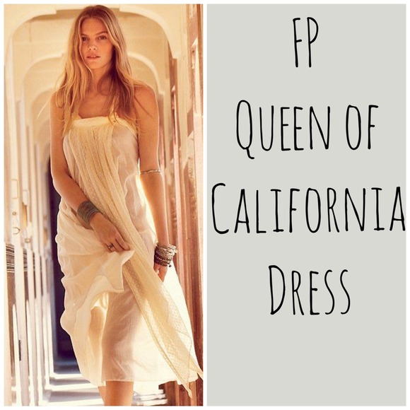 Free People Queen of California Dress -White