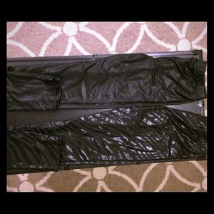 Two pairs of black leggings