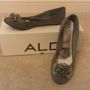 Aldo silver ballet flats