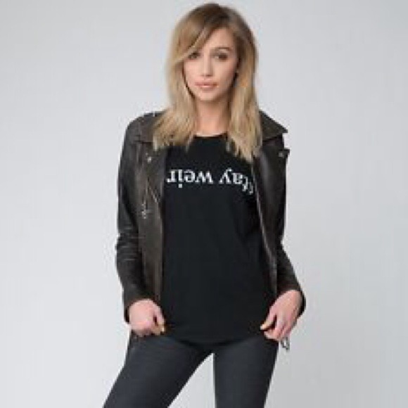 Brandy Melville Tops - 🎉HOST PICK🎉Brandy Melville "stay weird" TEE