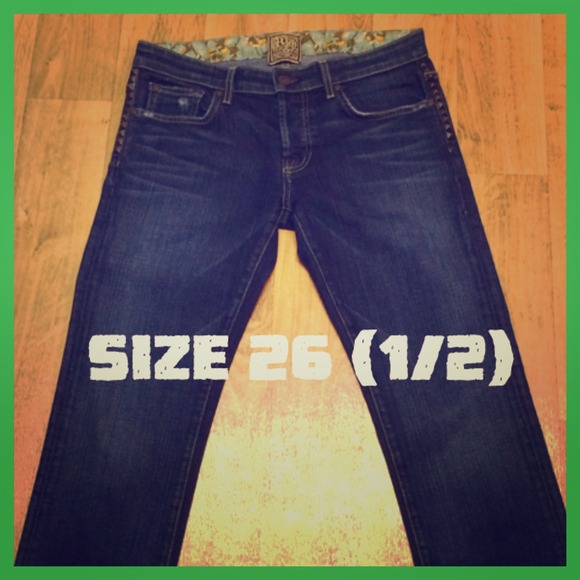 Rich & Skinny Straight Leg Studded Denim