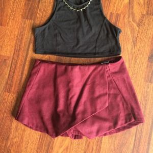 ❌BUNDLED❌ZARA Inspired Fold Over Skort NEW!