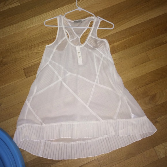Cream sheer tank *never worn, no tags*