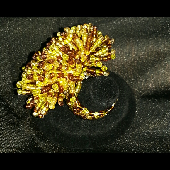 🎉HP🎉 BOHO BEADED STATEMENT RING - Picture 2 of 3