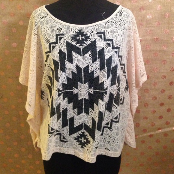 Boho lace butterfly top