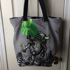 Iron Fist Striped Robot Tote Bag