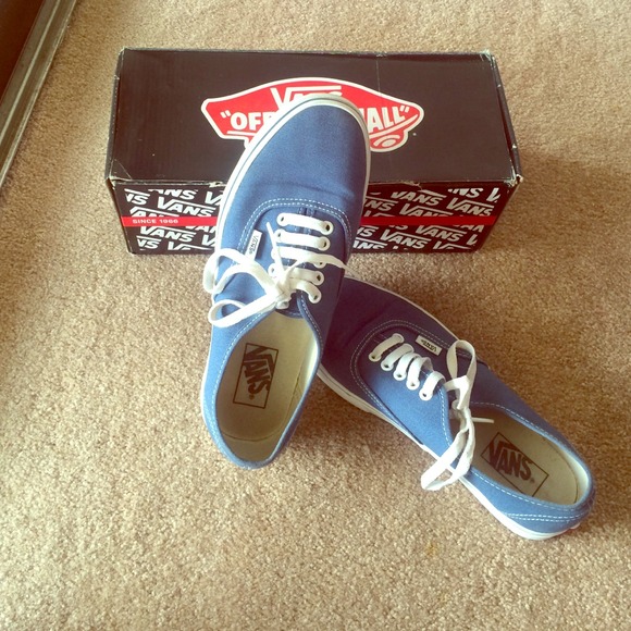 Blue navy vans.