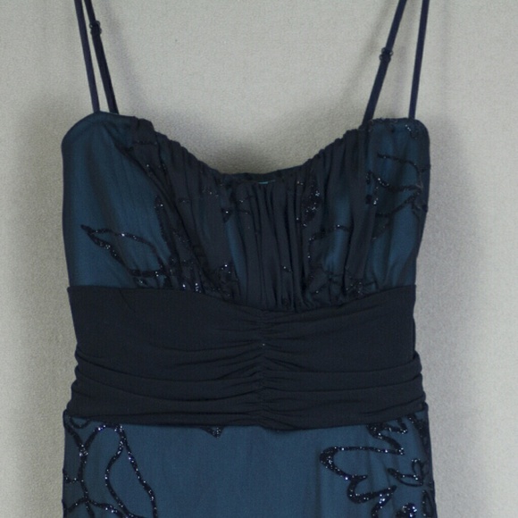 Speechless Juniors Black & Teal Dress, Size Large