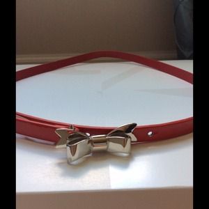 Bebe Red Skinny Belt M/L