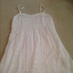 Spaghetti strap white lace Abercrombie dress